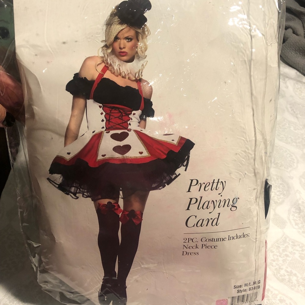 Halloween costume. Queen of hearts